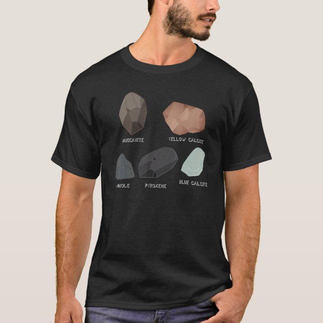 Rockhounding Rock Collecting Muscavite Pyroxene Ca T-Shirt (Front)