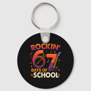 Rockin 67 Days Of School Six Seven Teacher Student Key Ring