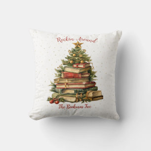 Rockin Around The Bookmas Tree Cushion