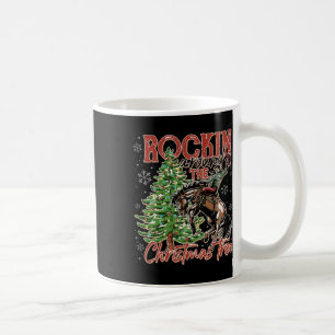 Rockin' Around The Christmas Cowboy Tree Santa Rid Coffee Mug