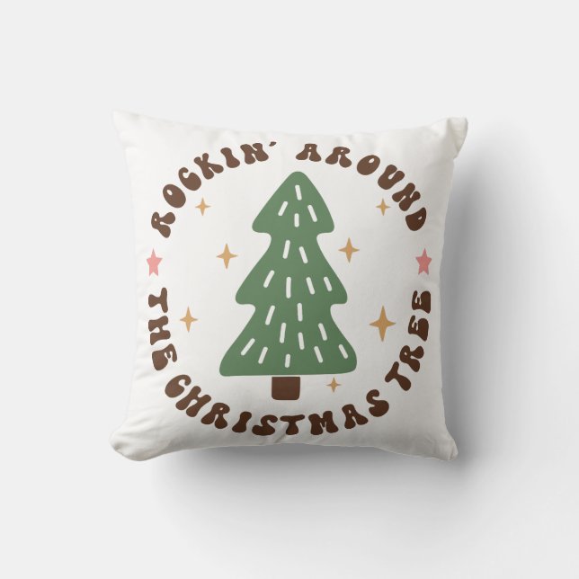 Rockin Around The Christmas Tree Cushion (Front)