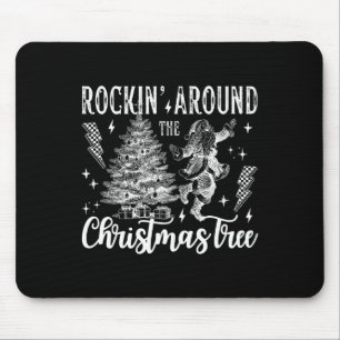 Rockin' Around The Christmas Tree Dancing Santa Cl Mouse Pad