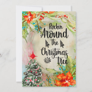Rockin' Around the Christmas Tree Greeting Card 