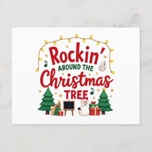 Rockin Around The Christmas Tree Postcard