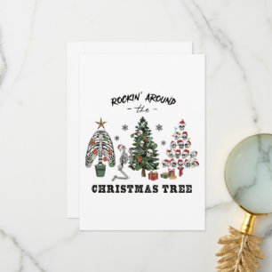 Rockin Around The Christmas Tree Thank You Card