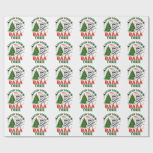 Rockin' around the tree with a cool Christmas goat Wrapping Paper