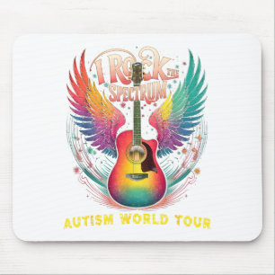 Rockin Autism World Tour I Rock The Spectrum Educa Mouse Pad