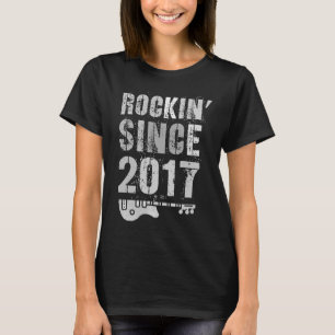 Rockin' Awesome Since 2017 Vintage Rockstar 4th Bi T-Shirt