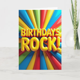 Rockin Birthday Burst Card