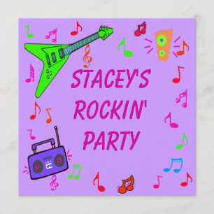 Rockin' Birthday Invite