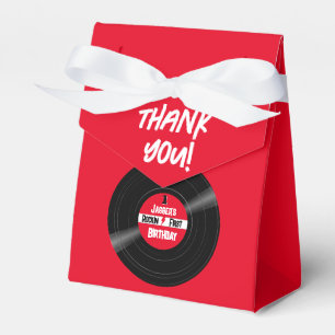 Rockin Birthday Vinyl Record Red Favour Box