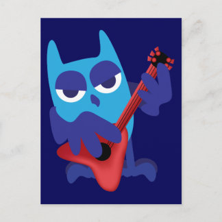 Rockin' Blue Owl Postcard