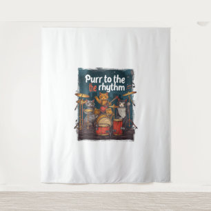 Rockin' Cat Band Tapestry