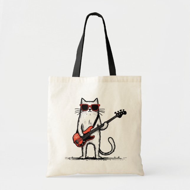 Rockin’ Cat Tote Bag (Front)