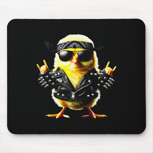 Rockin' Chick Biker Easter  Mouse Pad (Front)