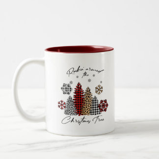 Rockin’ Christmas Mug – Plaid & Leopard Trees