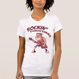 Rockin Christmas, Santa rocking with Guitar Invita T-Shirt