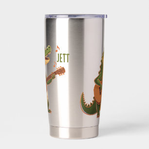 Rockin’ Crocodile with Guitar – Fun Cartoon Animal Insulated Tumbler