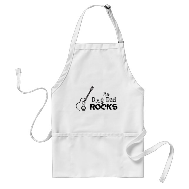 Rockin' Dog Dad Adult Apron (Front)