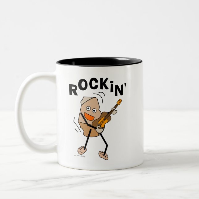 Rockin' Guitar Two-Tone Coffee Mug (Left)