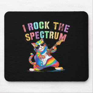 Rockin' I Rock The Spectrum Autism Mum Dad Motivat Mouse Pad