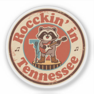Rockin’ in Tennessee_ Retro Racoon Music Artwork
