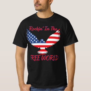 Rockin' In The Free World American Eagle USA T-Shirt