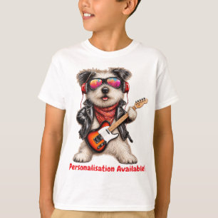 🐶 Rockin' Jack Russell Guitar Dog T-Shirt