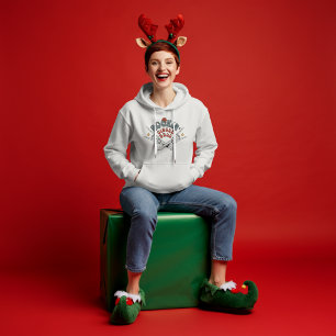 Rockin' Jingle Bells Retro Christmas Skeleton Hoodie