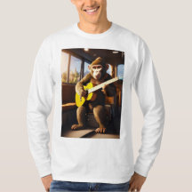 "Rockin' Monkey: Guitar Graphic Tee" #tee