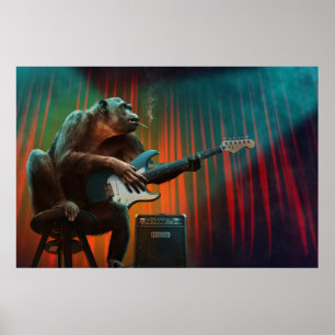 Rockin Monkey Poster