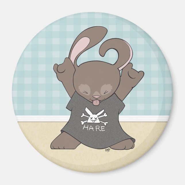 Rockin' Out Bunny Magnet (Front)