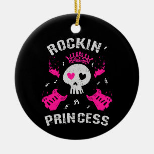 Rockin' Princess Ceramic Ornament