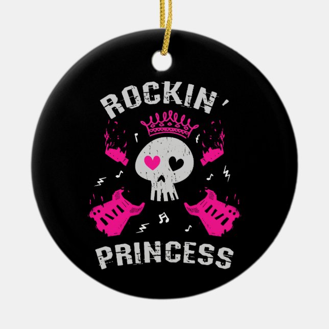Rockin' Princess Ceramic Ornament (Front)