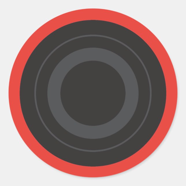 Rockin' Red Pop Art Roller Derby Wheel Classic Round Sticker (Front)