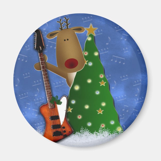 Rockin Reindeer Magnet (Front)