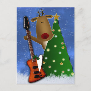 Rockin Reindeer Postcard
