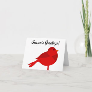 Rockin’ Robin, Cute Red Cardinal Nature Cartoon Card