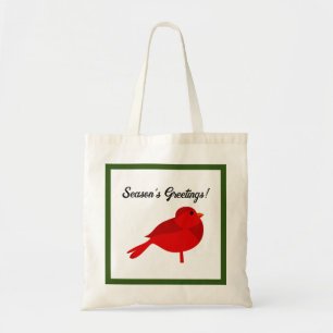 Rockin’ Robin, Cute Red Cardinal Nature Cartoon Tote Bag