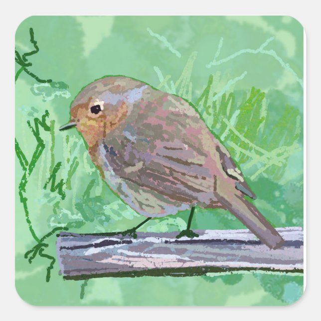 Rockin Robin Square Sticker (Front)