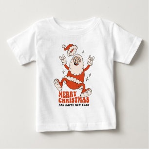 Rockin' Santa Claus - A Merry and Loud Christmas Baby T-Shirt