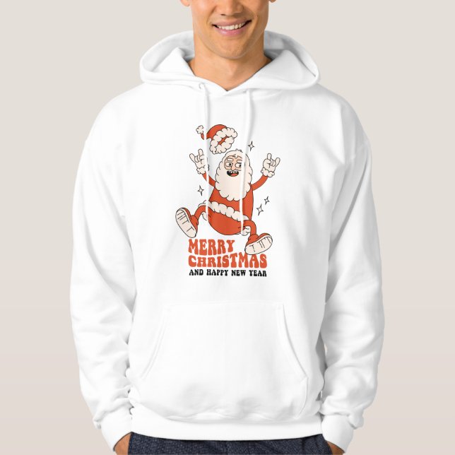 Rockin' Santa Claus - A Merry and Loud Christmas Hoodie (Front)