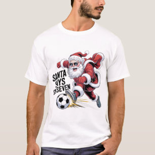 Rockin' Santa Says Six Seven Guitar Graphic Tee   