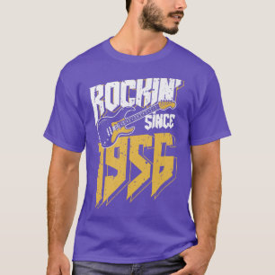 Rockin' Since 1956 Vintage Rock Music Fan 66th Bir T-Shirt