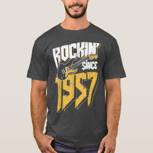 Rockin' Since 1957 Vintage Rock Music Fan 65th Bir T-Shirt