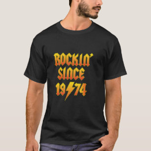 Rockin Since 1974 50th Birthday Rock Music Fan Lon T-Shirt