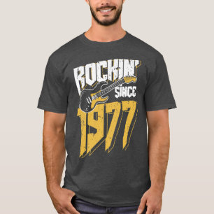 Rockin' Since 1977 Vintage Rock Music Fan 45th Bir T-Shirt