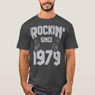 Rockin' Since 1979 Vintage Rock Music Fan 43th Bir T-Shirt