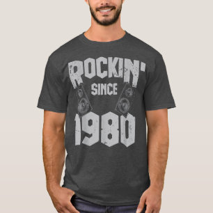 Rockin' Since 1980 Vintage Rock Music Fan 42th Bir T-Shirt