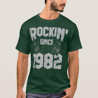Rockin' Since 1982 Vintage Rock Music Fan 40th Bir T-Shirt